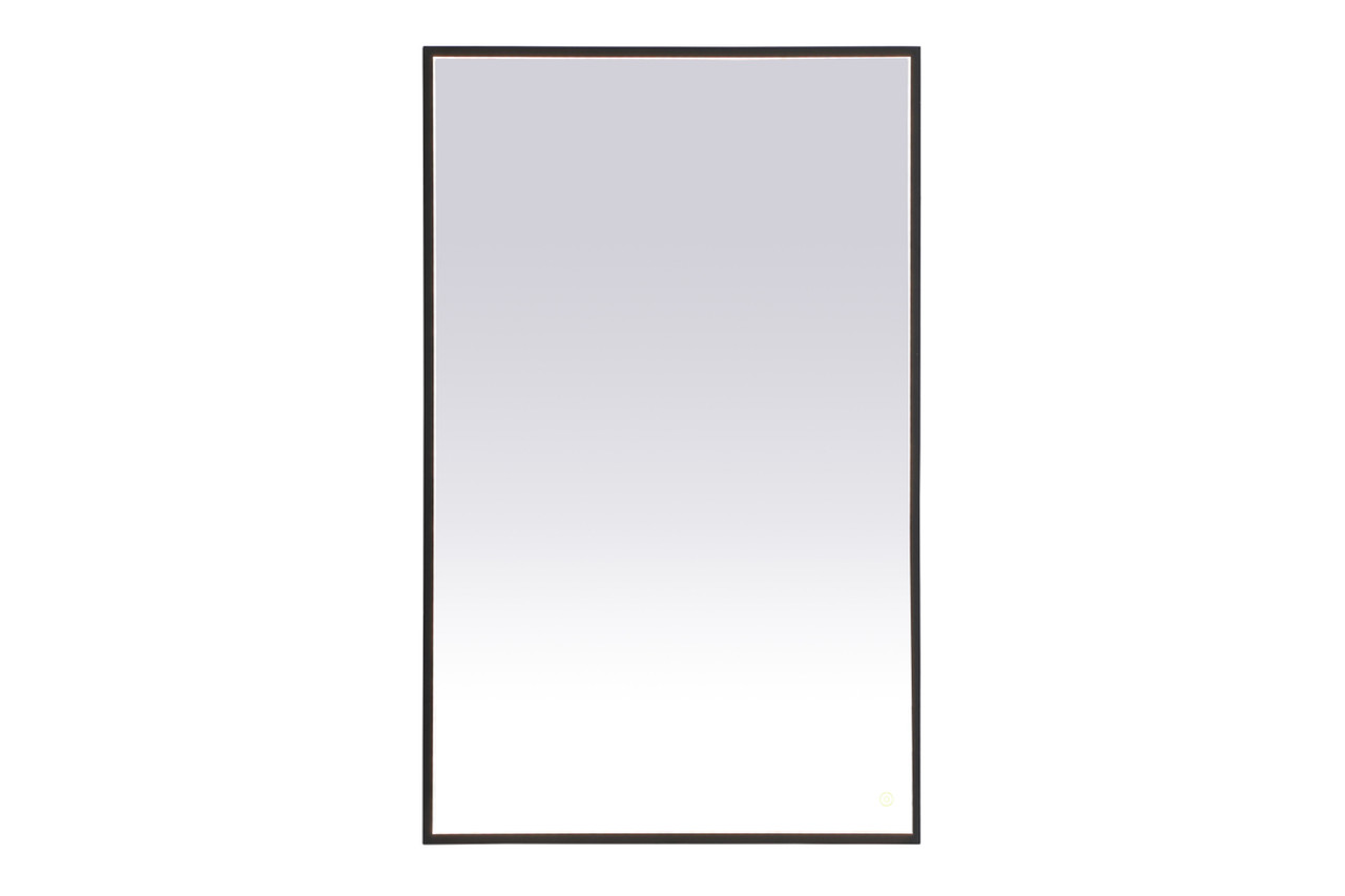 Elegant Decor MRE63048BK Pier 30x48 inch LED mirror with adjustable color temperature 3000K/4200K/6400K in black