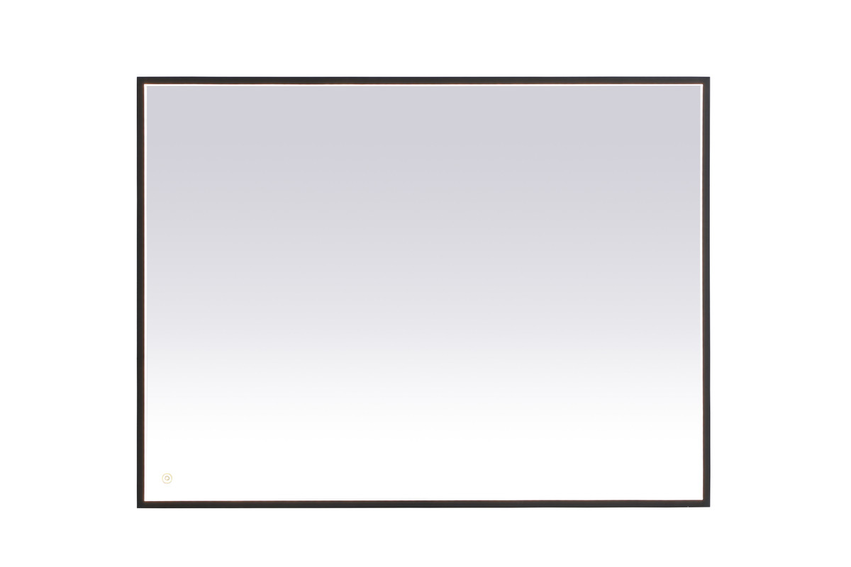 Elegant Decor MRE63648BK Pier 36x48 inch LED mirror with adjustable color temperature 3000K/4200K/6400K in black