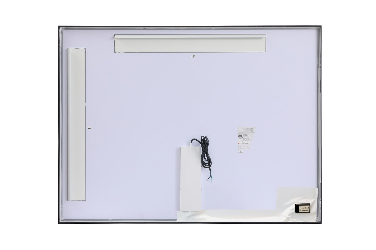 Elegant Decor MRE63648BK Pier 36x48 inch LED mirror with adjustable color temperature 3000K/4200K/6400K in black
