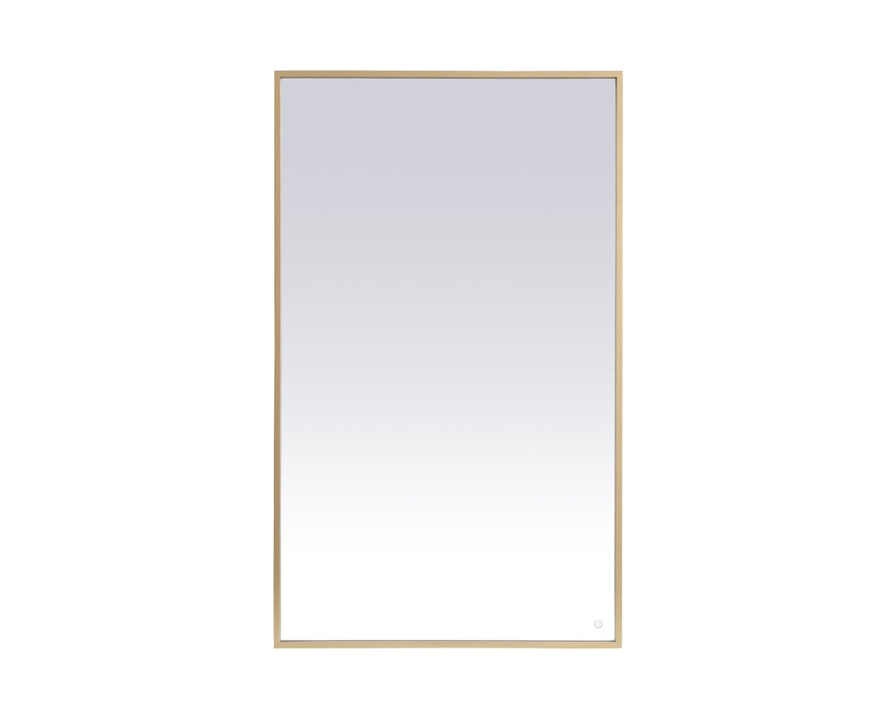 Elegant Decor MRE63660BR Pier 36x60 inch LED mirror with adjustable color temperature 3000K/4200K/6400K in brass