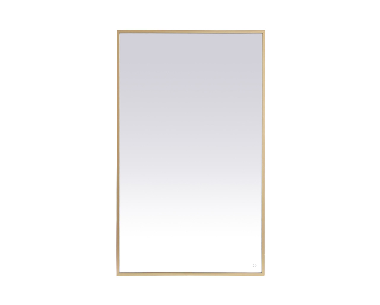 Elegant Decor MRE63660BR Pier 36x60 inch LED mirror with adjustable color temperature 3000K/4200K/6400K in brass