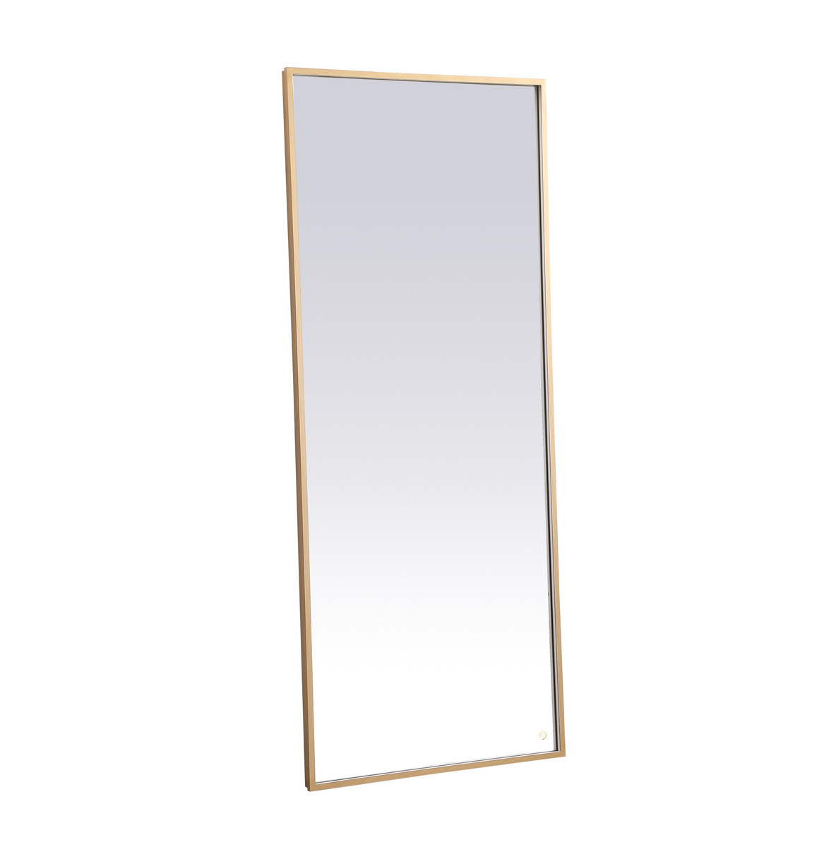 Elegant Decor MRE63072BR Pier 30x72 inch LED mirror with adjustable color temperature 3000K/4200K/6400K in brass