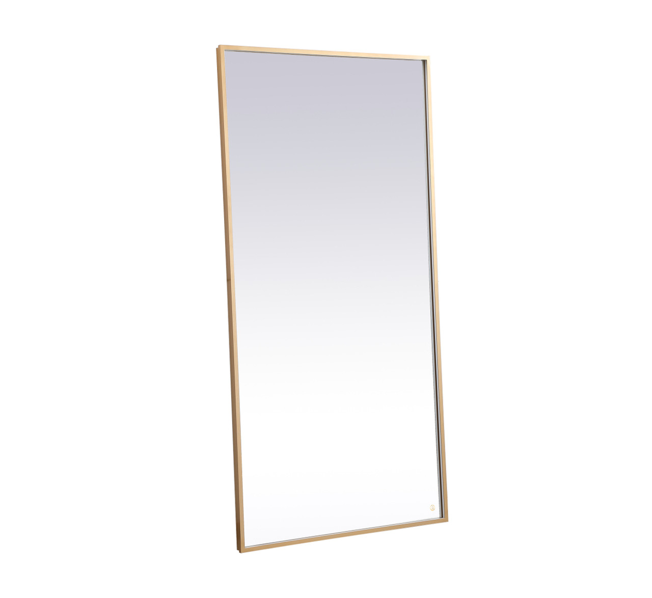 Elegant Decor MRE63672BR Pier 36x72 inch LED mirror with adjustable color temperature 3000K/4200K/6400K in brass