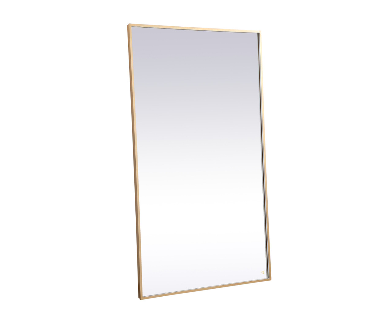 Elegant Decor MRE64272BR Pier 42x72 inch LED mirror with adjustable color temperature 3000K/4200K/6400K in brass