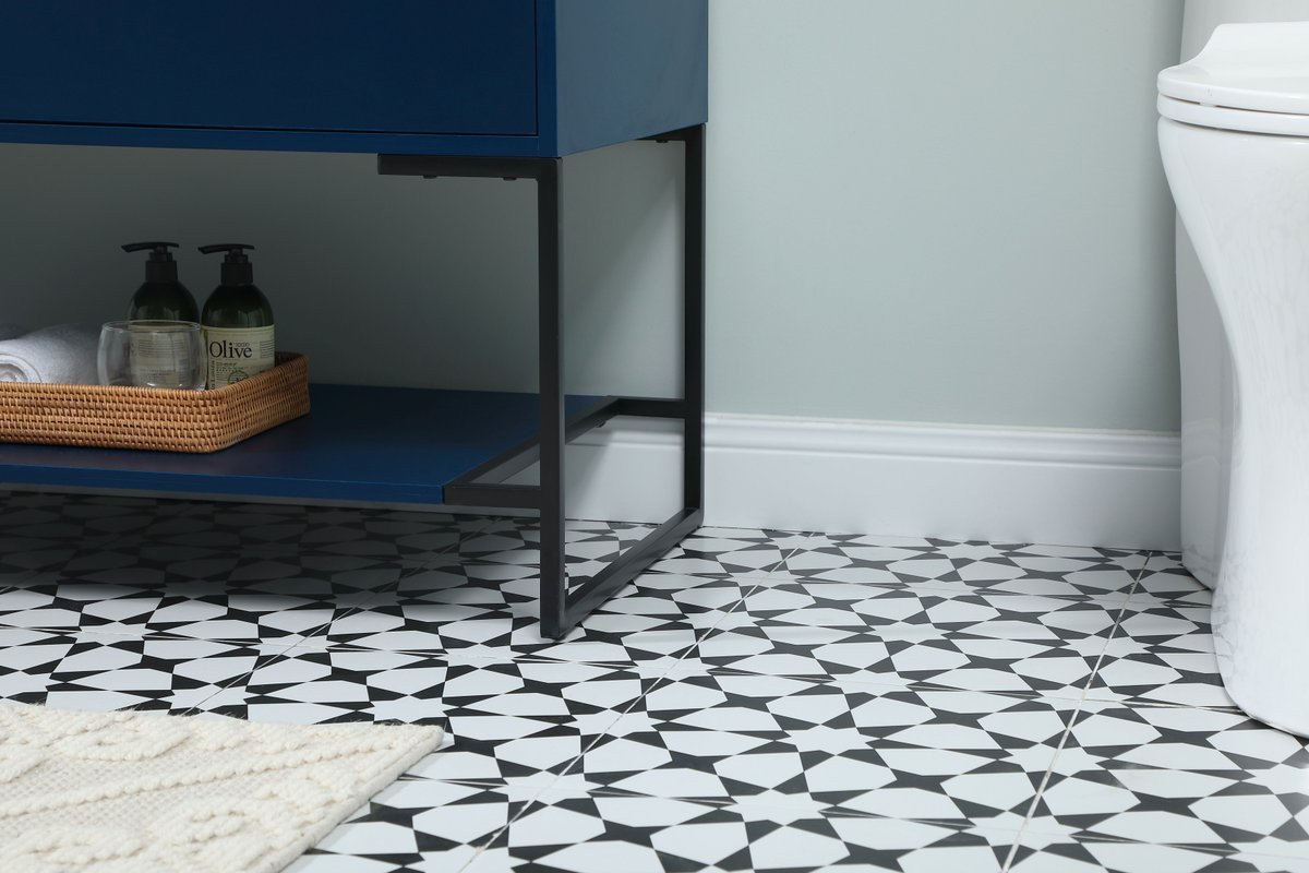 Elegant Decor VF42540MBL-BS 40 inch single bathroom vanity in blue with backsplash