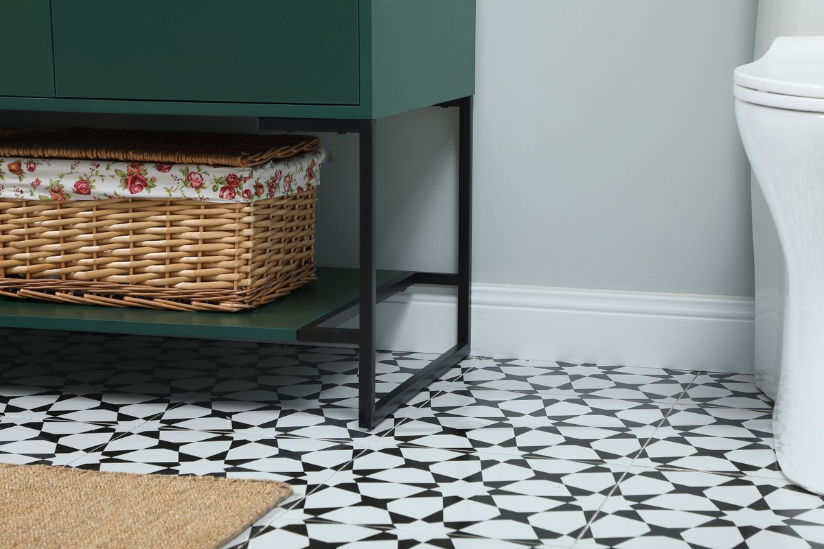 Elegant Decor VF42548MGN-BS 48 inch single bathroom vanity in green with backsplash