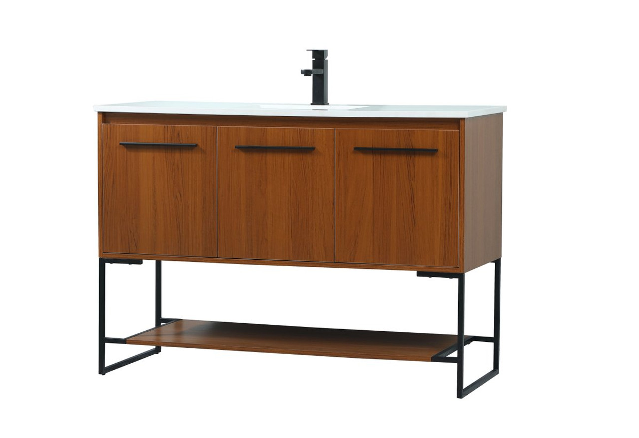 Elegant Decor VF42548MTK 48 inch single bathroom vanity in teak Elegant Decor VF42548MTK 48 inch single bathroom vanity in teak