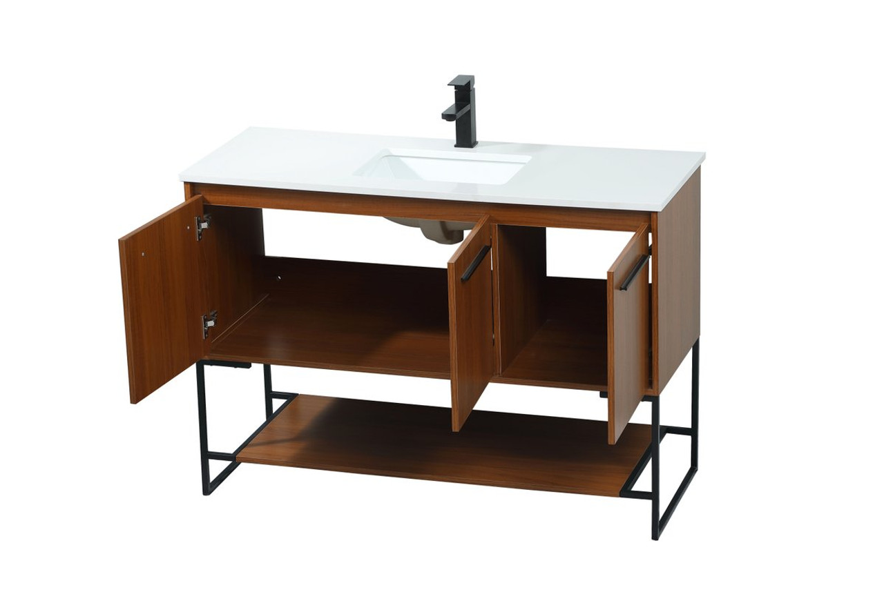 Elegant Decor VF42548MTK 48 inch single bathroom vanity in teak Elegant Decor VF42548MTK 48 inch single bathroom vanity in teak
