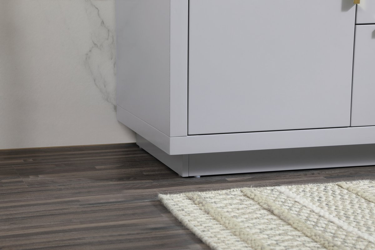 Elegant Decor VF19430GR-BS 30 inch single bathroom vanity in grey with backsplash