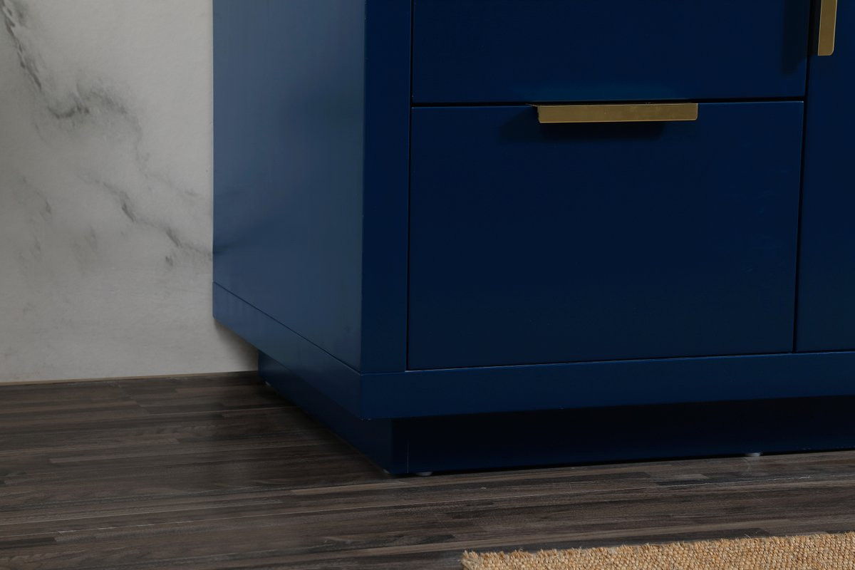 Elegant Decor VF19448BL-BS 48 inch single bathroom vanity in blue with backsplash