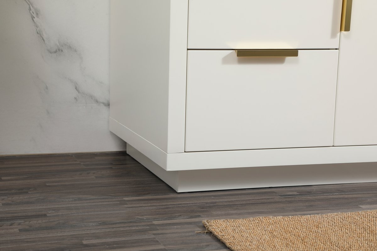 Elegant Decor VF19448WH-BS 48 inch single bathroom vanity in white with backsplash