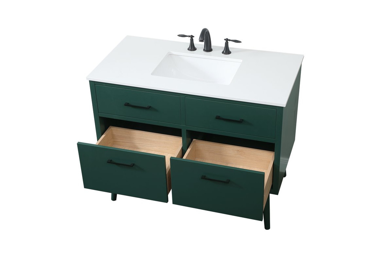 Elegant Decor VF41042MGN 42 inch bathroom vanity in Green