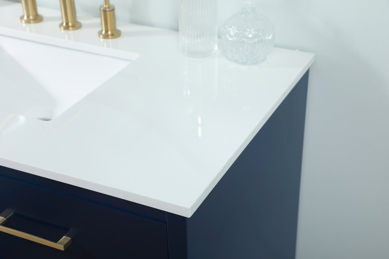 Elegant Decor VF41042MBL 42 inch bathroom vanity in Blue