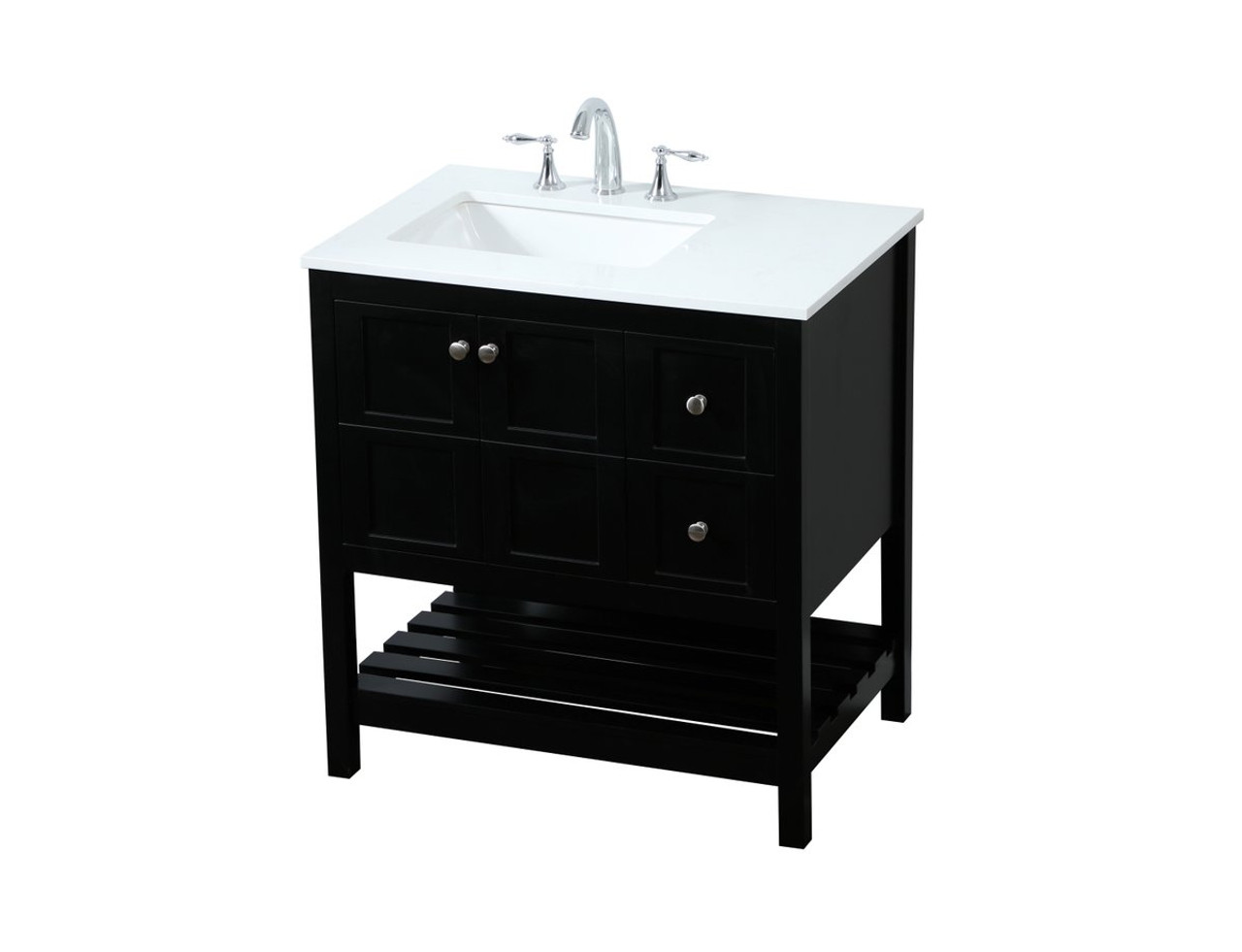 Elegant Decor VF16432BK 32 inch single bathroom vanity in black Elegant Decor VF16432BK 32 inch single bathroom vanity in black