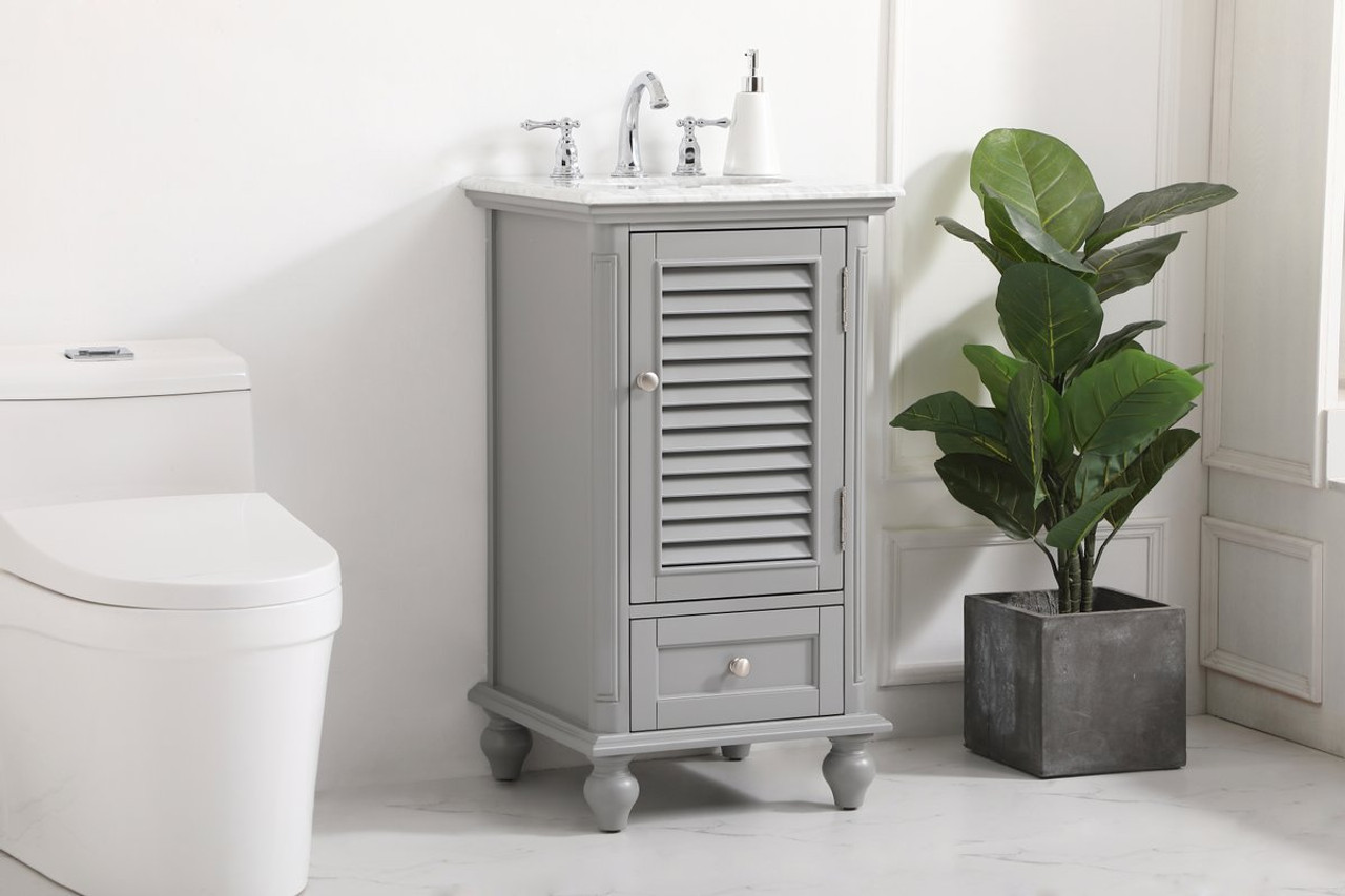 Elegant Decor VF30519GR 19 inch single bathroom vanity in grey Elegant Decor VF30519GR 19 inch single bathroom vanity in grey