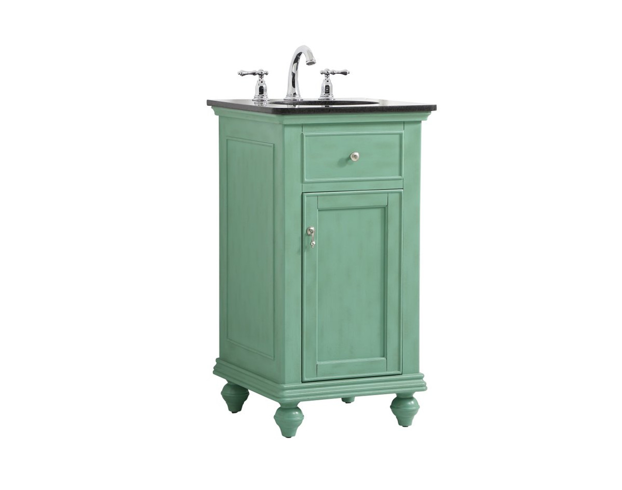 Elegant Decor VF12319VM 19 inch single bathroom vanity in vintage mint Elegant Decor VF12319VM 19 inch single bathroom vanity in vintage mint