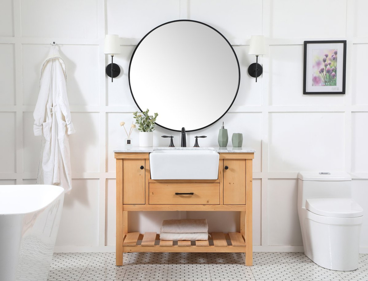 Elegant Decor VF60142NW 42 inch single bathroom vanity in natural wood