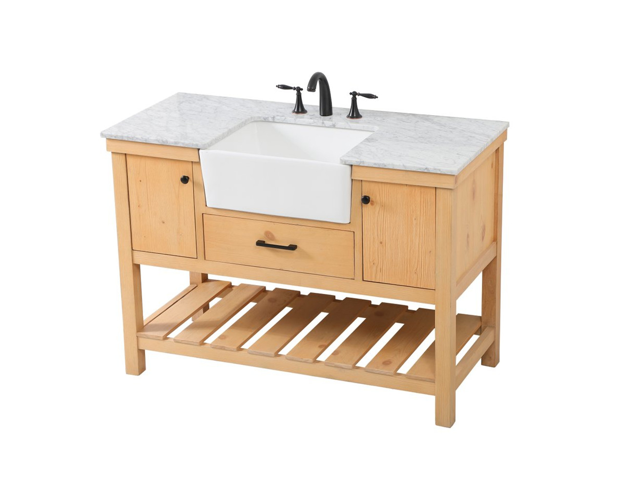 Elegant Decor VF60148NW 48 inch single bathroom vanity in natural wood