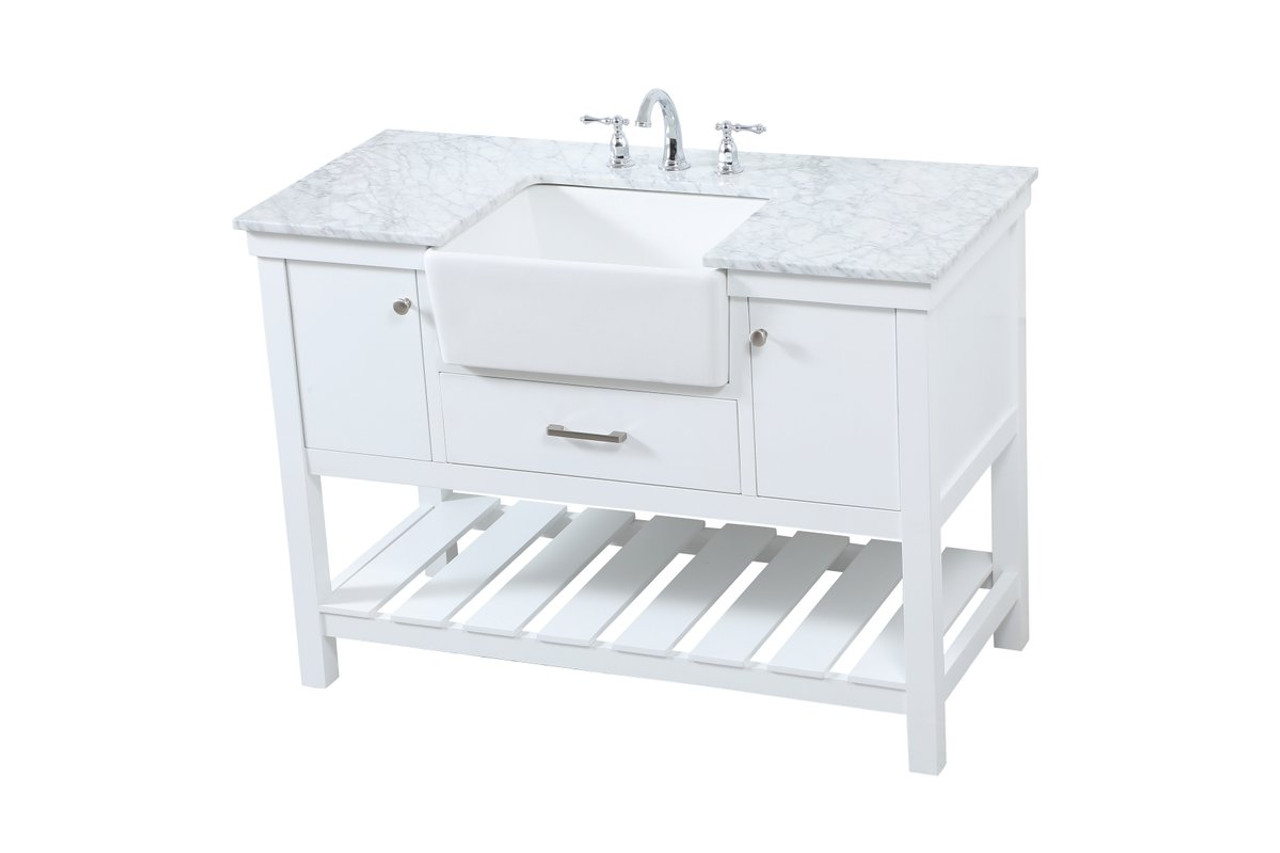 Elegant Decor VF60148WH 48 inch single bathroom vanity in white