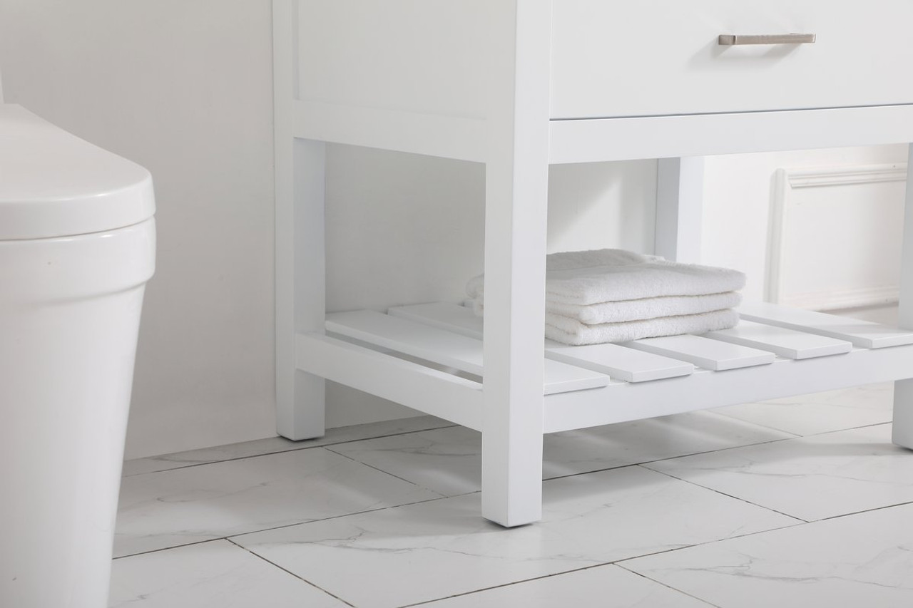 Elegant Decor VF60130WH 30 inch single bathroom vanity in white Elegant Decor VF60130WH 30 inch single bathroom vanity in white
