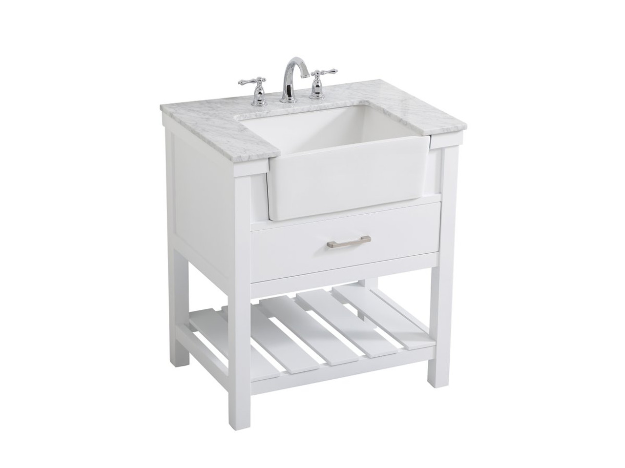 Elegant Decor VF60130WH 30 inch single bathroom vanity in white Elegant Decor VF60130WH 30 inch single bathroom vanity in white