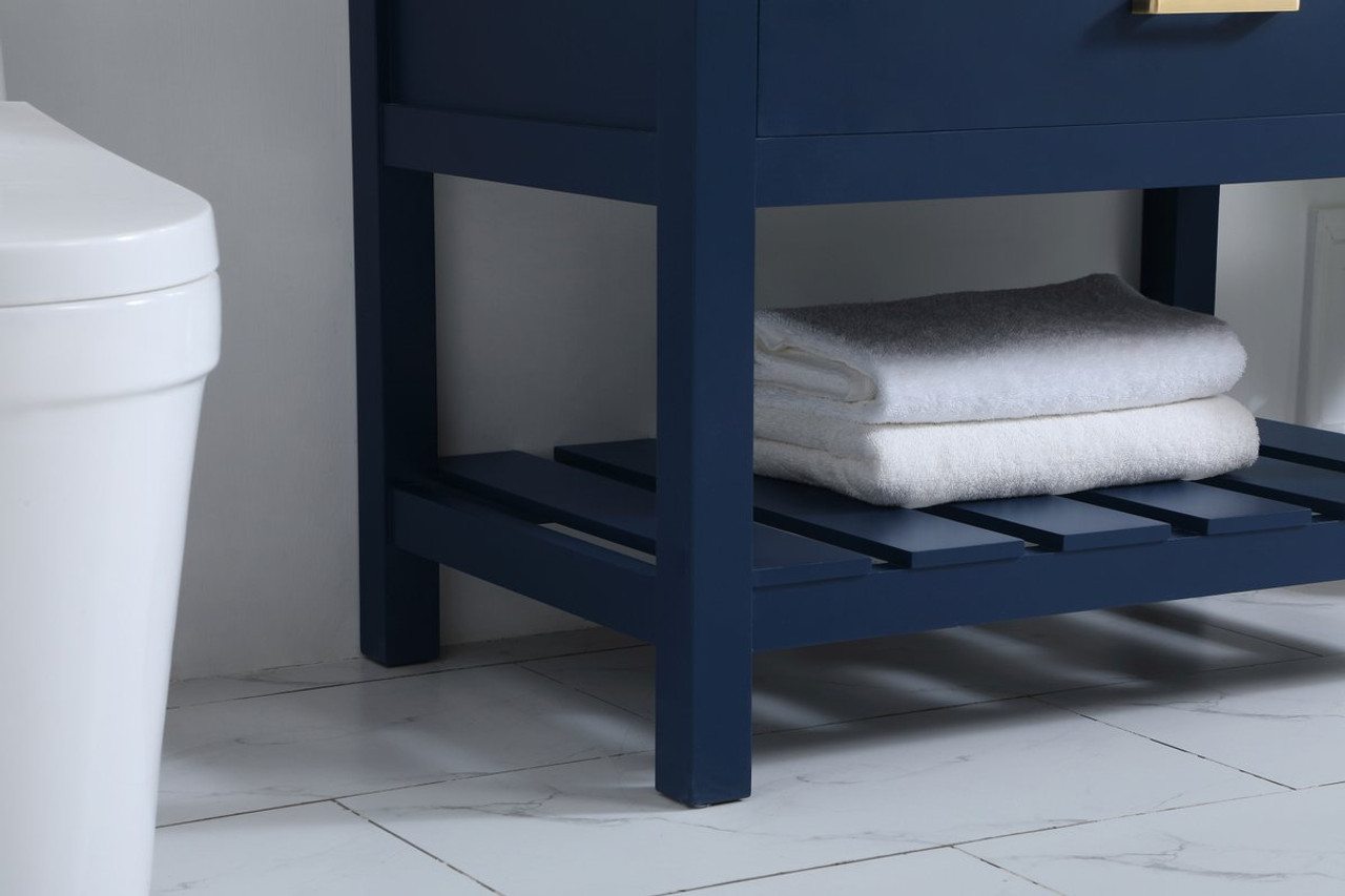 Elegant Decor VF60136BL-BS 36 inch single bathroom vanity in blue with backsplash Elegant Decor VF60136BL-BS 36 inch single bathroom vanity in blue with backsplash