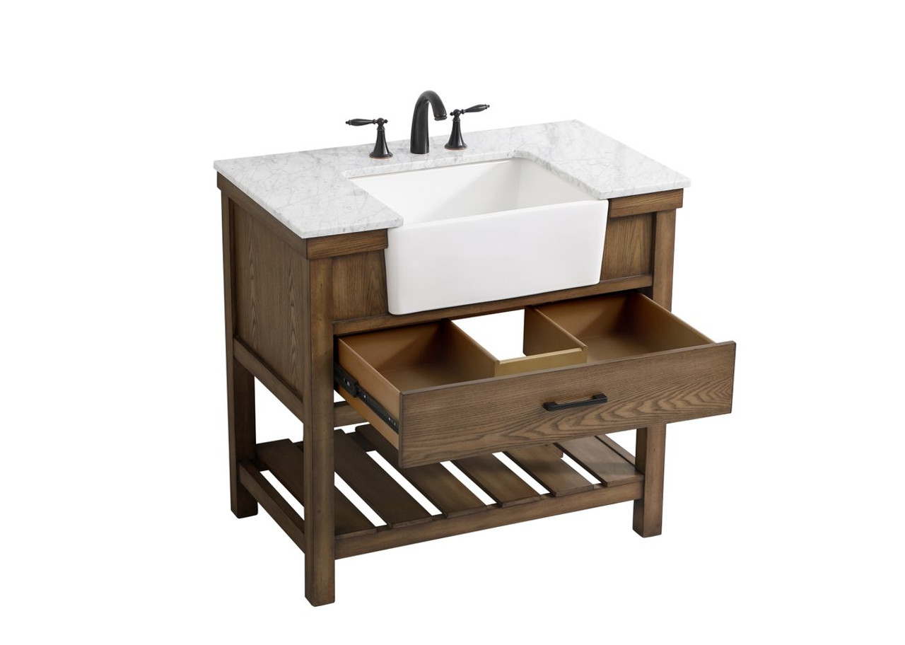 Elegant Decor VF60136DW 36 inch single bathroom vanity in driftwood Elegant Decor VF60136DW 36 inch single bathroom vanity in driftwood