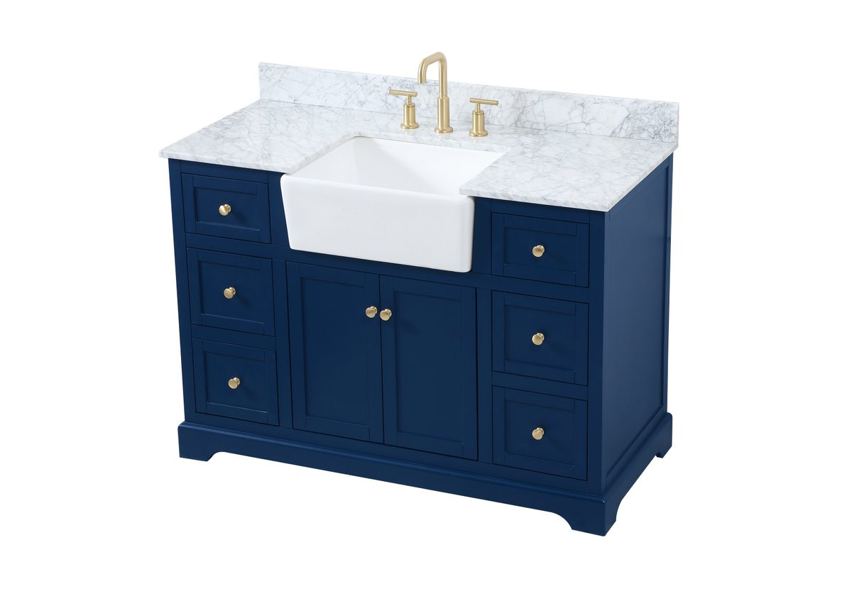 Elegant Decor VF60248BL-BS 48 inch single bathroom vanity in blue