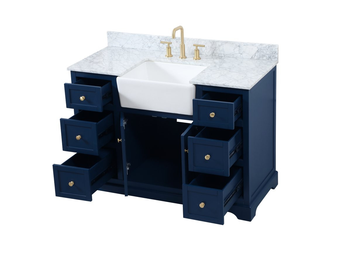 Elegant Decor VF60248BL-BS 48 inch single bathroom vanity in blue