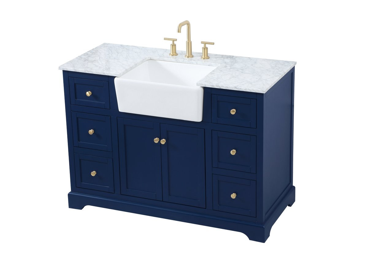 Elegant Decor VF60248BL 48 inch single bathroom vanity in blue