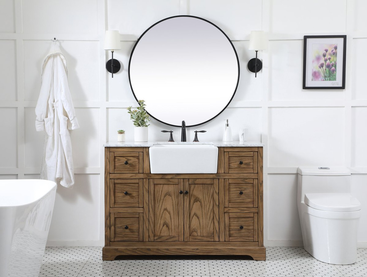 Elegant Decor VF60248DW 48 inch single bathroom vanity in driftwood Elegant Decor VF60248DW 48 inch single bathroom vanity in driftwood