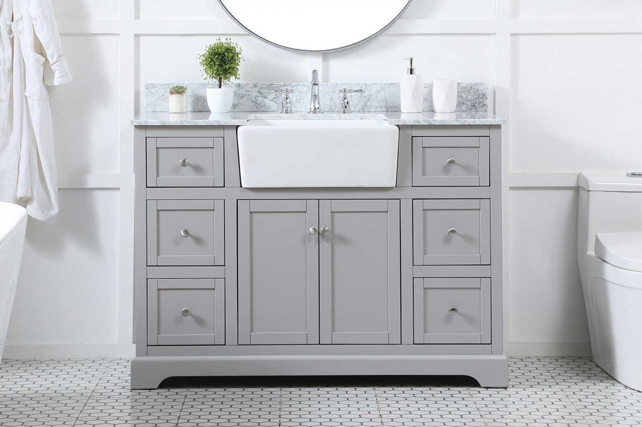 Elegant Decor VF60248GR-BS 48 inch single bathroom vanity in grey Elegant Decor VF60248GR-BS 48 inch single bathroom vanity in grey
