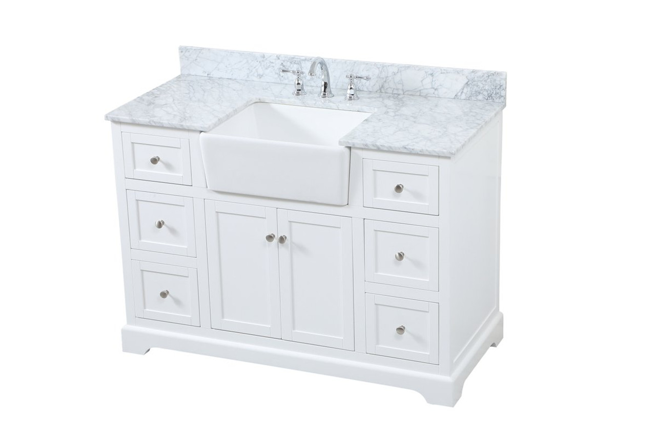 Elegant Decor VF60248WH-BS 48 inch single bathroom vanity in white Elegant Decor VF60248WH-BS 48 inch single bathroom vanity in white