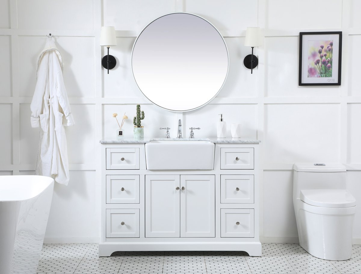 Elegant Decor VF60248WH 48 inch single bathroom vanity in white