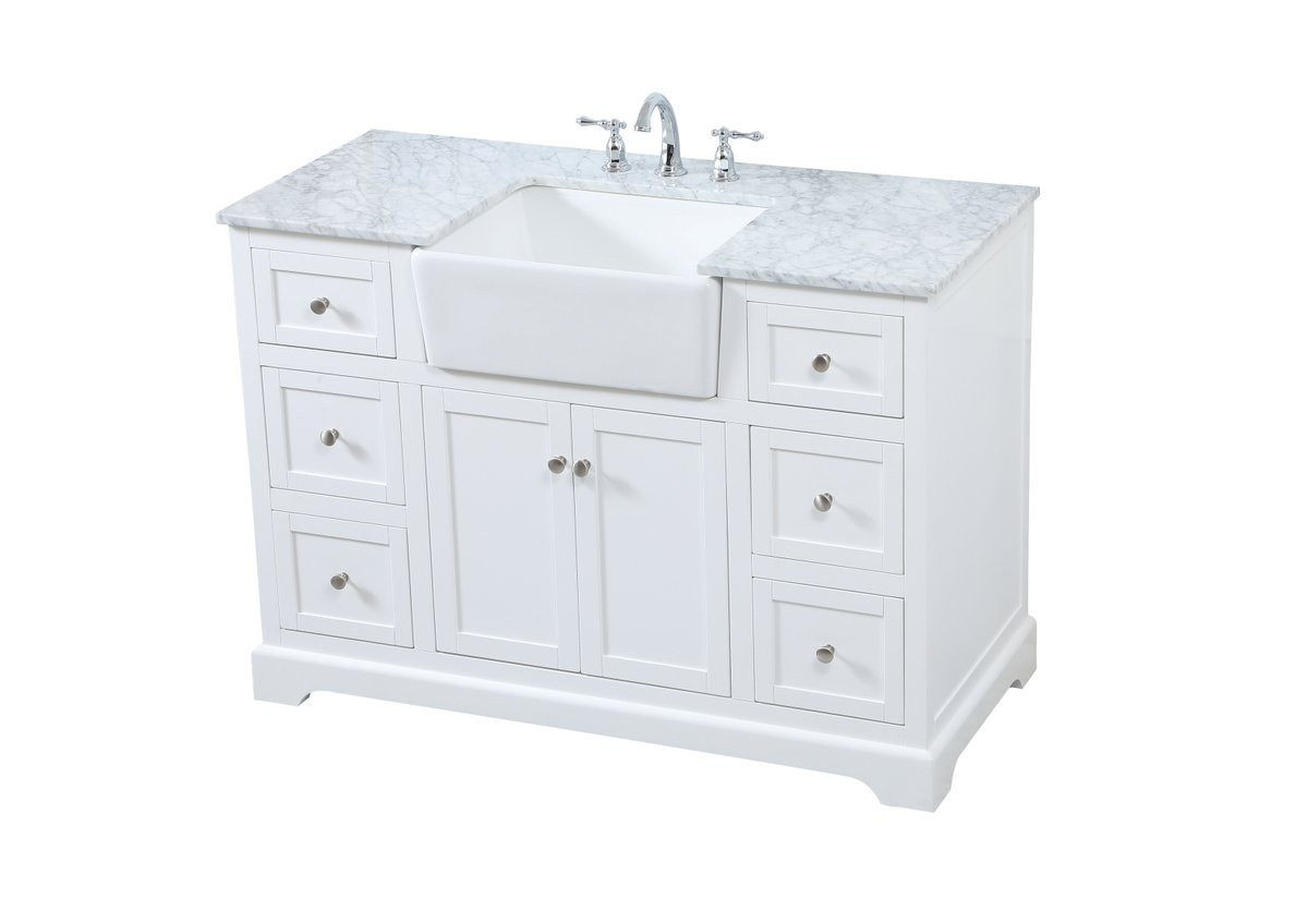 Elegant Decor VF60248WH 48 inch single bathroom vanity in white