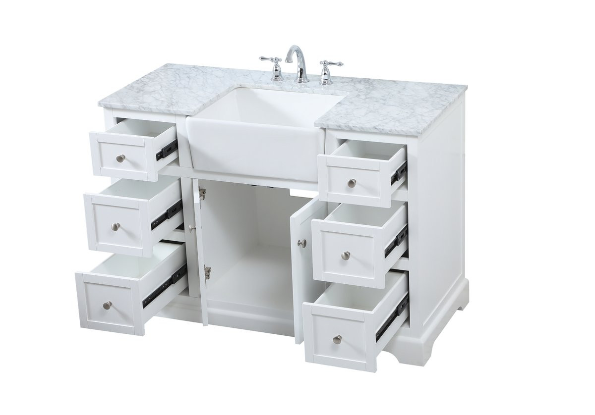 Elegant Decor VF60248WH 48 inch single bathroom vanity in white
