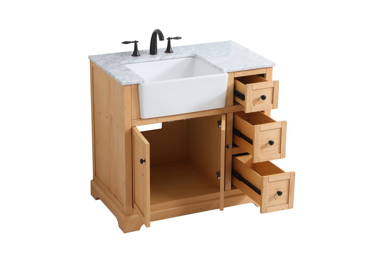 Elegant Decor VF60236NW 36 inch single bathroom vanity in natural wood Elegant Decor VF60236NW 36 inch single bathroom vanity in natural wood