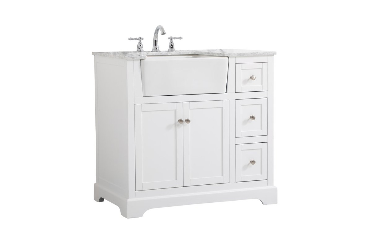 Elegant Decor VF60236WH 36 inch single bathroom vanity in white Elegant Decor VF60236WH 36 inch single bathroom vanity in white