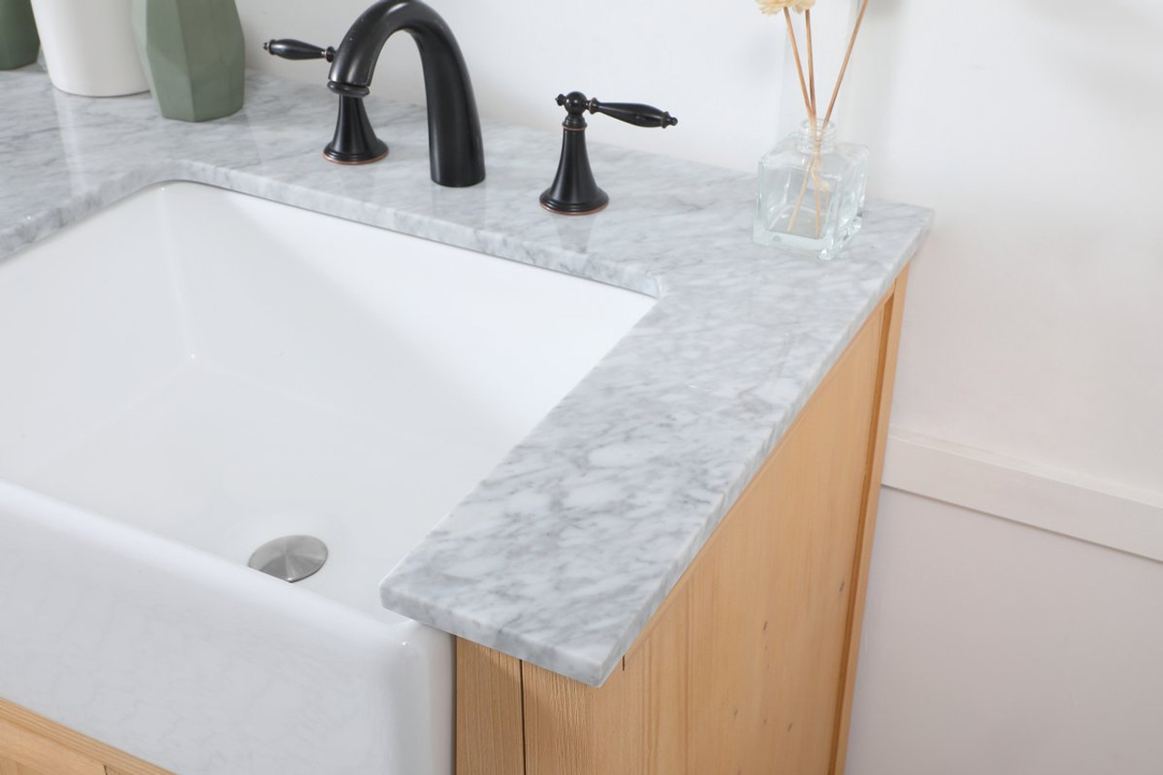 Elegant Decor VF60260DNW 60 inch double bathroom vanity in natural wood Elegant Decor VF60260DNW 60 inch double bathroom vanity in natural wood