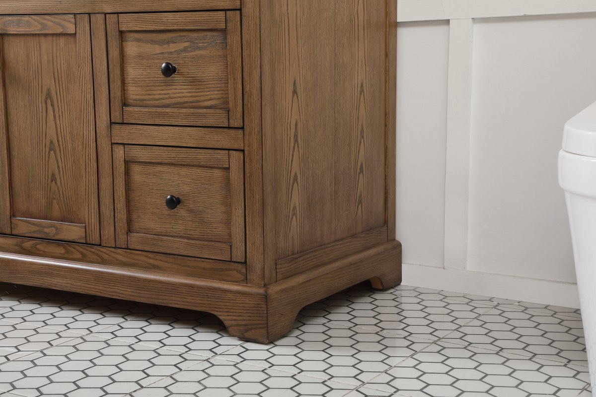 Elegant Decor VF60242DW-BS 42 inch single bathroom vanity in driftwood with backsplash