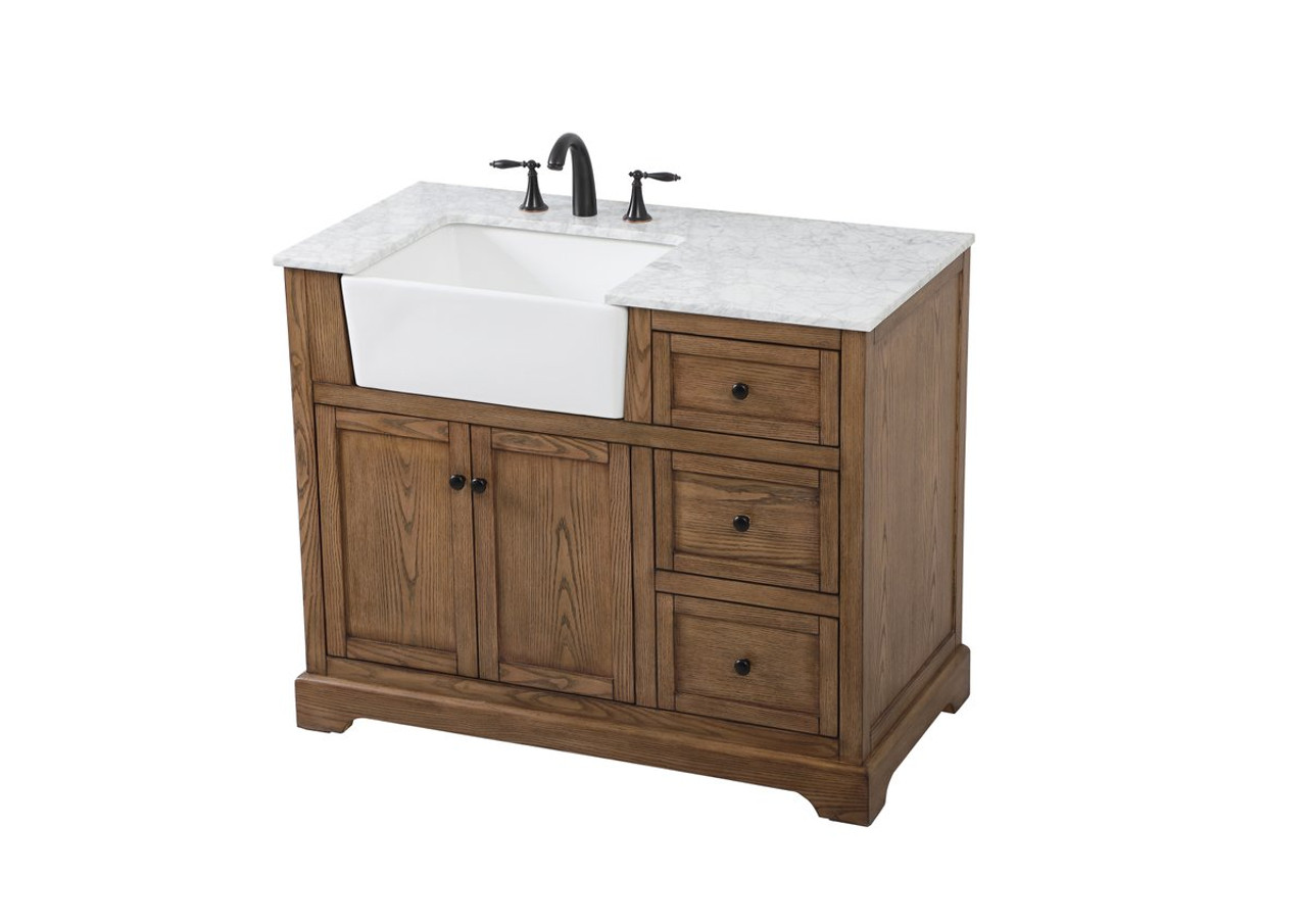 Elegant Decor VF60242DW 42 inch single bathroom vanity in driftwood Elegant Decor VF60242DW 42 inch single bathroom vanity in driftwood