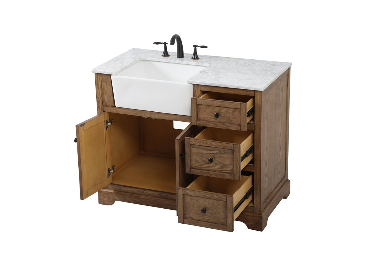 Elegant Decor VF60242DW 42 inch single bathroom vanity in driftwood Elegant Decor VF60242DW 42 inch single bathroom vanity in driftwood