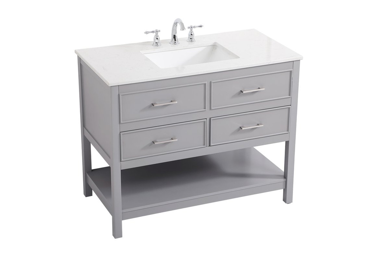 Elegant Decor VF19042GR 42 inch single bathroom vanity in gray Elegant Decor VF19042GR 42 inch single bathroom vanity in gray