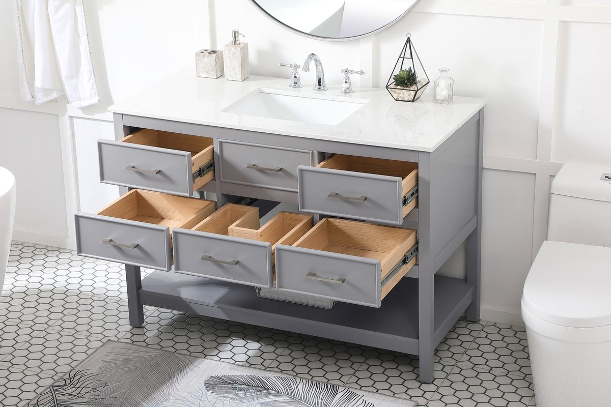 Elegant Decor VF19048GR 48 inch single bathroom vanity in gray