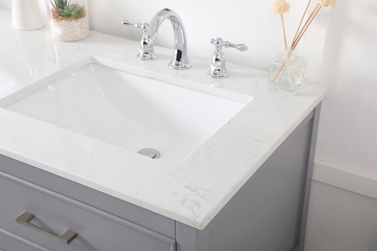 Elegant Decor VF19060DGR 60 inch double bathroom vanity in gray Elegant Decor VF19060DGR 60 inch double bathroom vanity in gray