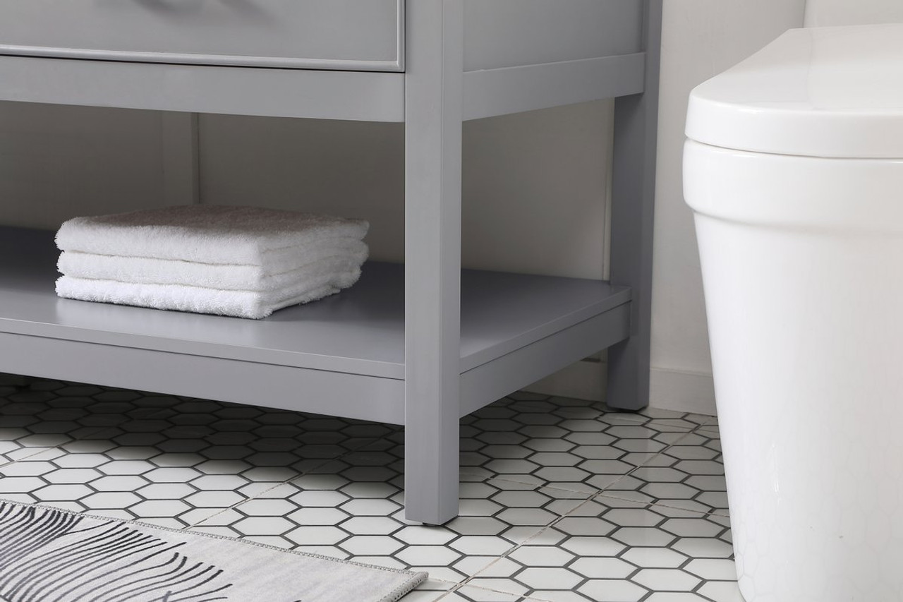 Elegant Decor VF19060DGR 60 inch double bathroom vanity in gray Elegant Decor VF19060DGR 60 inch double bathroom vanity in gray