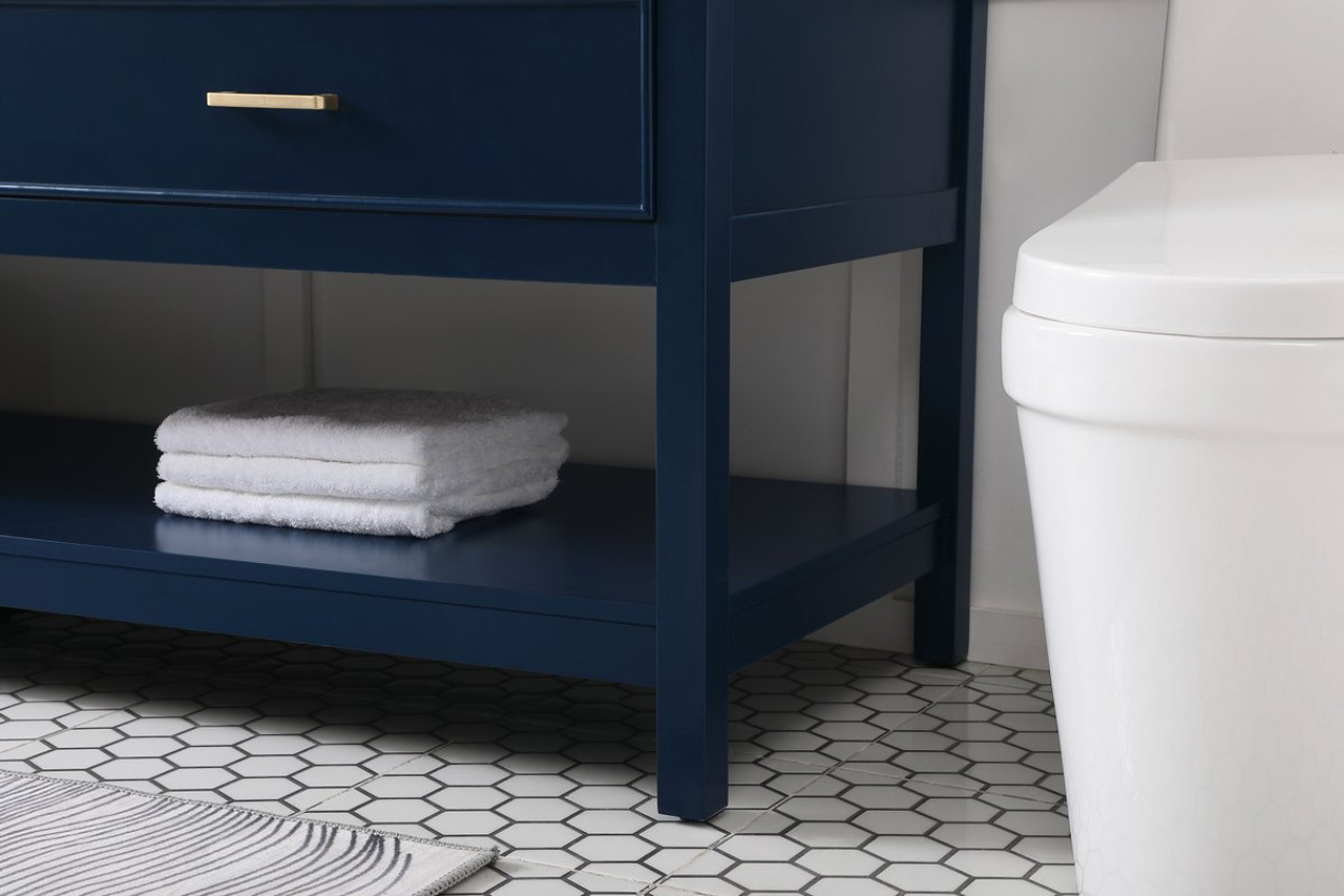 Elegant Decor VF19072DBL 72 inch double bathroom vanity in blue