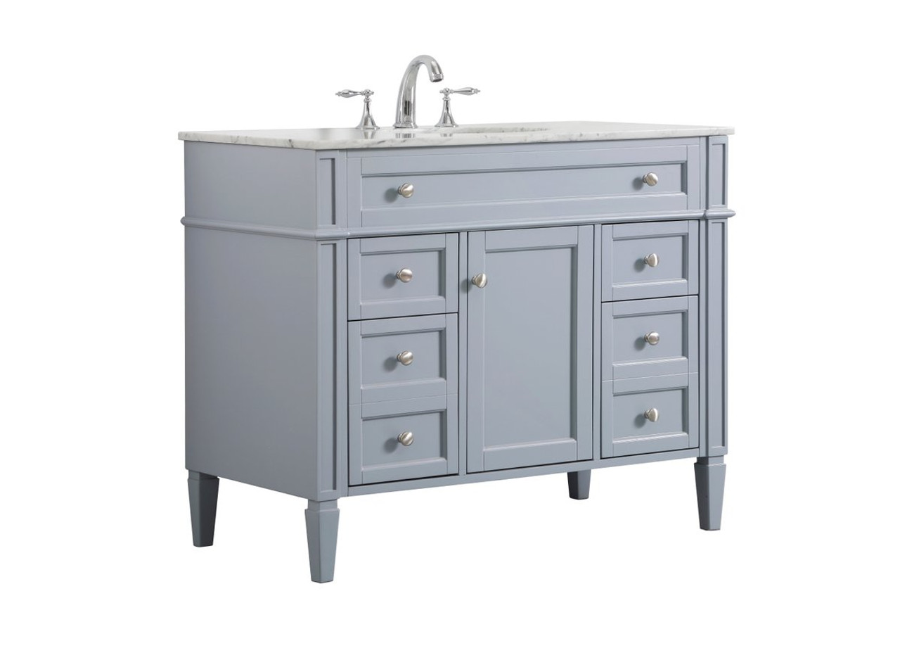 Elegant Decor VF12542GR 42 inch single bathroom vanity in grey