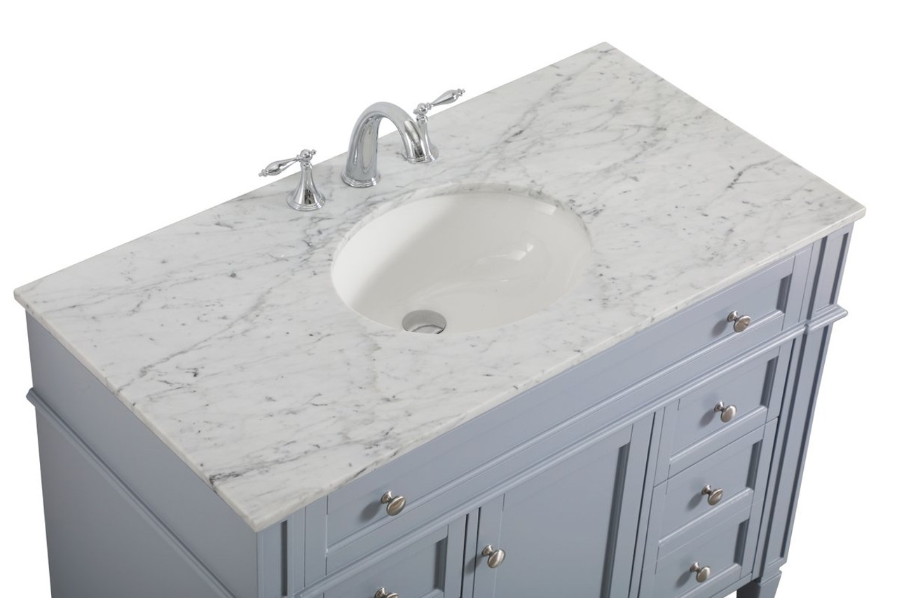 Elegant Decor VF12542GR 42 inch single bathroom vanity in grey