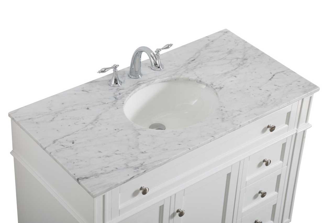 Elegant Decor VF12542WH 42 inch single bathroom vanity in white